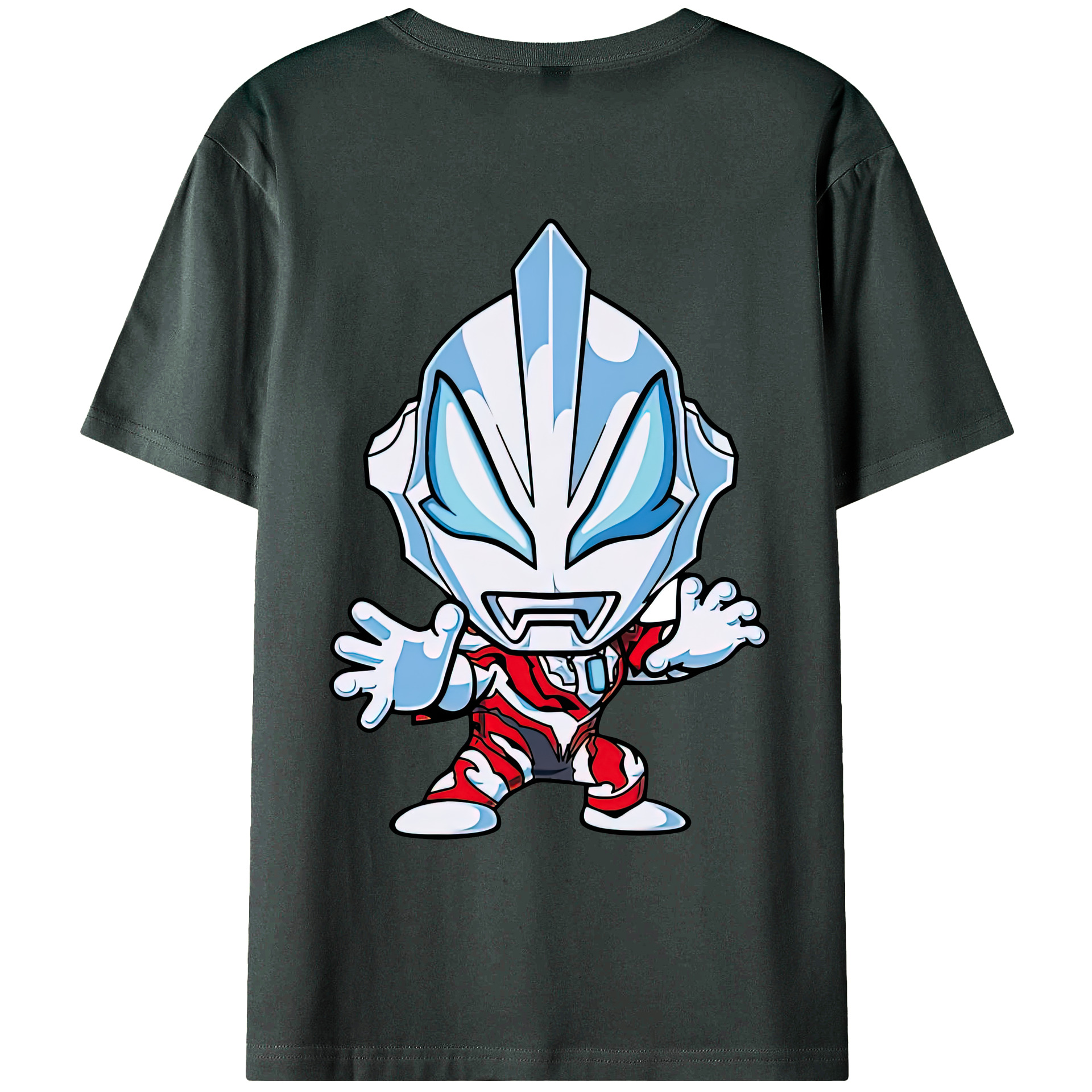 （画像用） ウルトラマン Ultraman 綿100％ メンズ半袖Tシャツ（バックプリント） 通気性